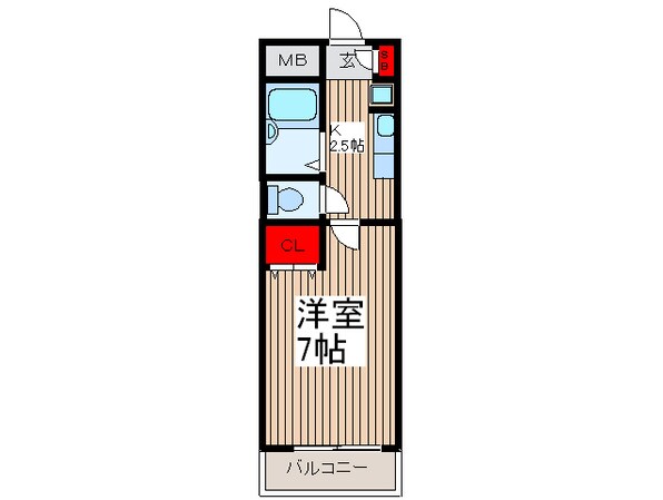 ｱﾝﾌﾟﾙ-ﾙﾌｪ-ﾙｸﾞﾗﾝﾃﾞ-ﾙの物件間取画像